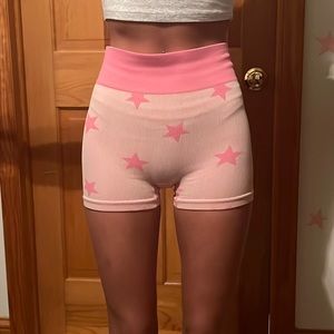 LA LA Active pink shorts with stars, size s